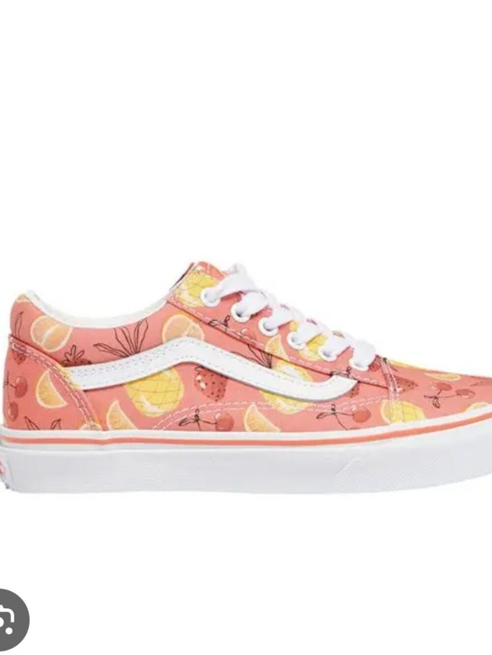 Vans Fruit Print Low Top Sneakers Size Youth 6.5